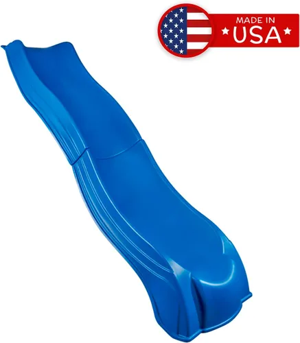 Vista 3 de Swing-N-Slide Ws 5032 Olympus Wave Slide - Tobogán de plástico de 2 piezas para cubiertas de 5 pies, color azul