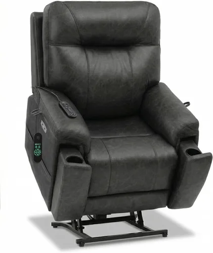 Vista 9 de EONIX Silla reclinable grande de triple motor con calor y masaje Marrón oscuro