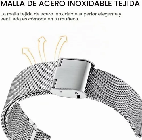 Vista 4 de Correa compatible con Xiaomi Redmi Smart Band Pro, Redmi Smart Band Pro de acero inoxidable, correas de repuesto de metal, accesorios para Xiaomi