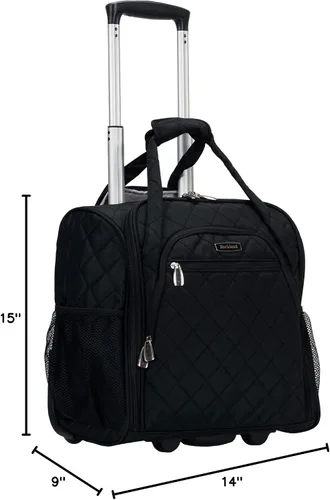 Vista 52 de Rockland Melrose - Maleta con ruedas, de porte vertical, para caber debajo del asiento, Rojo), BF31-RED
