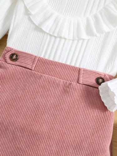 Vista 4 de SOLY HUX Girl's Skirt Outfits Long Sleeve Knitted Shirt Sweater Tshirt Tops & Mini Skirt Design Cute Clothes 2 Piece Set