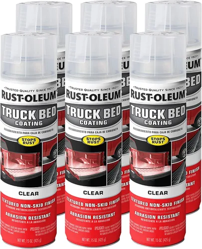 Vista 4 de Rust-Oleum 352594 Aerosol para revestimiento de caja de camión automotriz, 15 onzas, transparente Textured Non-Skid Surface Rust Protection