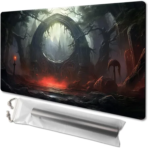 Vista 29 de MTG - Tapete de juego tamaño 24 x 14 pulgadas, bolsas de almacenamiento gratuitas, respaldo antideslizante, impresión, ideal para entusiastas