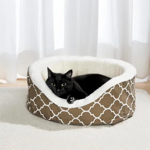 Vista 2 de MidWest Homes for Pets Orthoperdic - Cama para mascotas con protector de tela de teflón, XS marrón