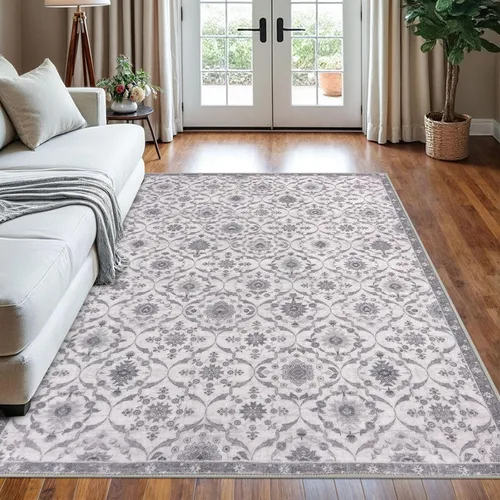 Vista 19 de KILOCOCO Alfombra marroquí pequeña, de 2 x 3 pies, color negro/dorado, súper suave, lavable, para interiores, vintage, lavable, antideslizante