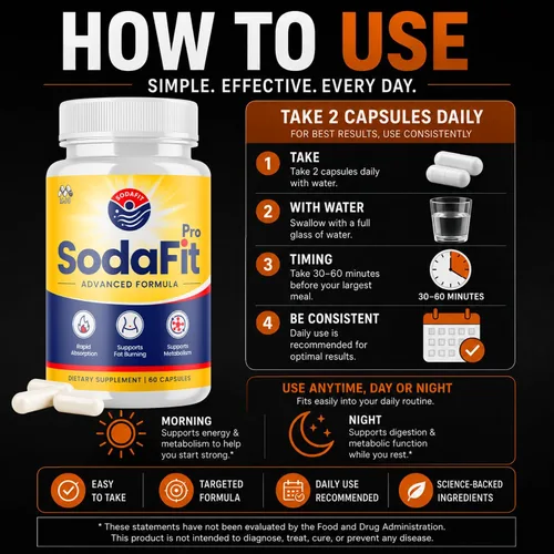 Vista 5 de SodaFit Capsules, Soda Fit Pro - Píldoras de apoyo para el peso, paquete
