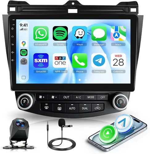 Vista 10 de Para Honda Accord 7th 2003 2004 2005 2006 2007 Android Car Stereo con Carplay inalámbrico/Android Auto 10.1 "Pantalla táctil Autoradio Soporte WiFi