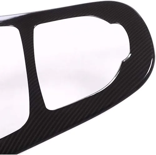 Vista 8 de YIWANG Fibra de carbono ABS consola panel de engranajes marco marco ajuste 2 unids para Mercedes Benz Clase E W213 2016-2019 Accesorios de coche