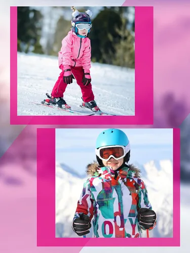 Vista 6 de SATINIOR 2 pares de guantes de nieve impermeables para niños, guantes de esquí para niños y niñas, guantes de snowboard cálidos y gruesos para clima