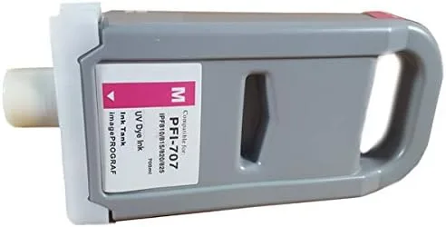 Vista 5 de Vivid Colors Cartucho de tinta compatible con PFI-707 para impresoras Canon PFI707 (23.7 fl oz, 5 unidades) para impresoras iPF830, iPF840, iPF850