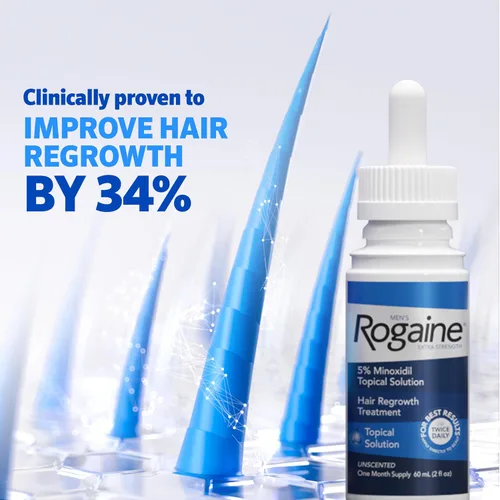 Vista 2 de Solución Rogaine para hombres, suministro de un mes