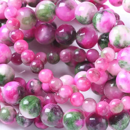 Vista 29 de 4MM 88 piezas de cuentas sueltas de piedra natural verde turquesa africana para hacer pulseras y collares de bricolaje