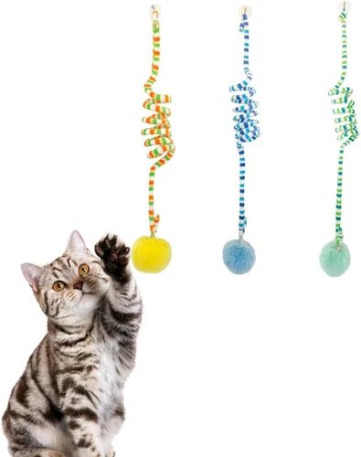 Vista 10 de Juguete para gatos, bola de sisal, juguete colgante para gatos, hecho a mano, cuerda para gatos, masticable, respetuoso con el medio ambiente