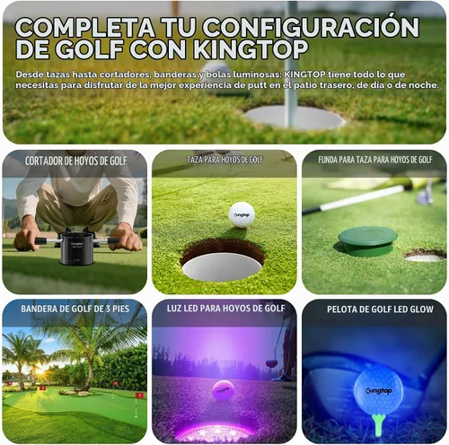 Vista 9 de KINGTOP - Copa de hoyo de golf – Cumple con las regulaciones PGA/USGA, accesorios de golf para práctica de putting green en el patio trasero Copa