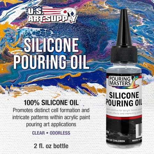 Vista 2 de U.S. Art Supply Aceite de vertido de silicona de 2 onzas, medio de vertido