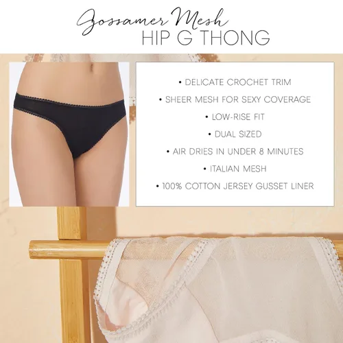 Vista 2 de OnGossamer Gossamer Mesh Hip G 3 Pack para mujer