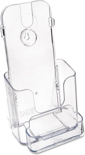 Vista 6 de Deflecto 78601 Porta documentos transparente rígido para folletos de encimera con tarjetero