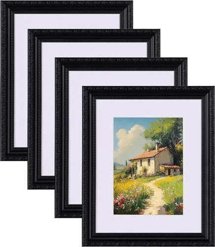 Vista 49 de eletecpro 8x10 Vintage Picture Frame, Glass Cover, Gold, 4-Pack Dorado