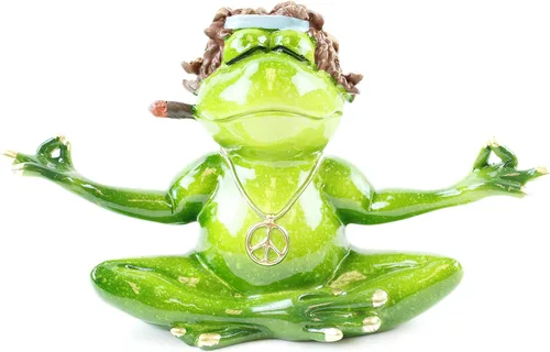 Vista 12 de Figuras divertidas de rana ~ Estatua de mesa Decoración del hogar (G16617)... (cochecito de papá)