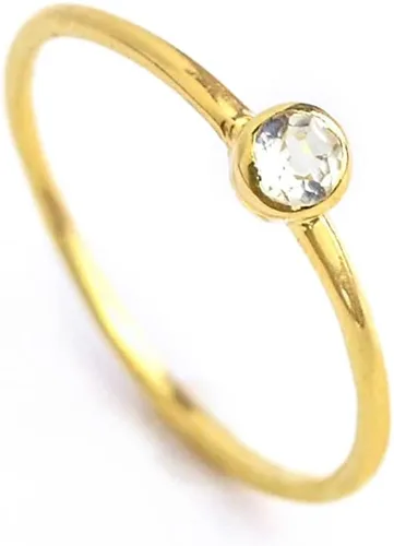 Vista 18 de Anillo pequeño de piedras preciosas apilable, banda de anillo delicada y delgada minimalista, anillo simple apilable de piedra natal