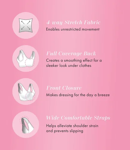 Vista 5 de Exquisite Form 5101000 Women's Fully Seamless Wireless Full Coverage Bra with Front Closure