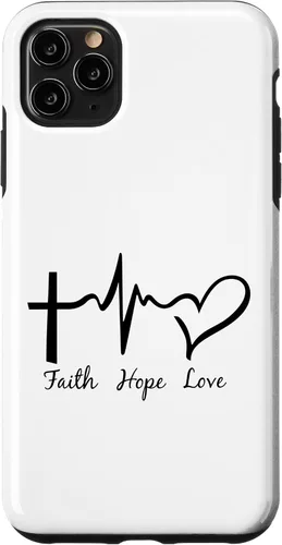 Vista 11 de Funda para iPhone 12/12 Pro Faith Hope & Love Christians