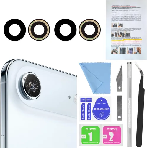 Vista 13 de 2PCS ASDAWN Reemplazo de Cristal de Lente de Cámara Trasera para iPhone 11 Pro y 11 Pro Max Reemplazo de Lente de Cámara con Adhesivo Preinstalado +