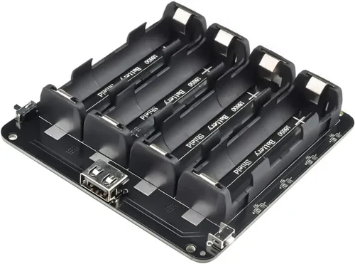 Vista 10 de diymore Soporte de batería 1865O doble Li-ion V8 Escudo de batería Micro USB 5V/3A 3V/1A Power Bank Módulo de carga de batería para Raspberry Pi