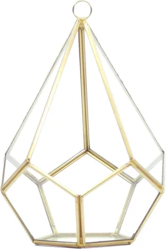 Vista 16 de WGV - Maceta geométrica colgante de terrario de 5.5 pulgadas de ancho y 6 pulgadas de alto, marco negro de cristal transparente, marco negro, planta