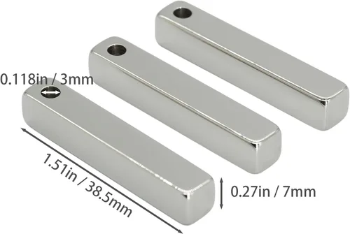 Vista 2 de StayMax Barra rectangular para grabado, acero inoxidable, 10