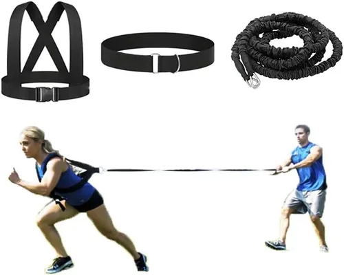 Vista 7 de Fuerza de cuerda de entrenamiento explosivo de resistencia mejora potencia, agilidad, fuerza pista y campo Fútbol Baloncesto Voleibol Equipo físico