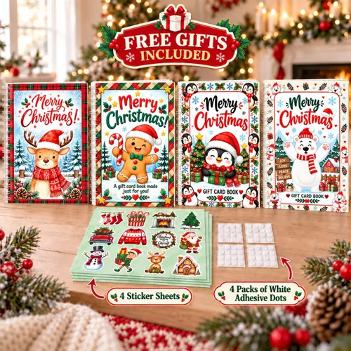 Vista 5 de Libro de tarjetas de regalo de Navidad para adultos, adolescentes 4HC1