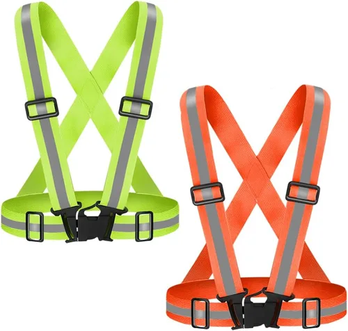 Vista 12 de High Visibility Reflective Vest Safety Vest Running Reflective Gear Adjustable Reflective Vest for Walking,Jogging,Hiking,Night Cycling