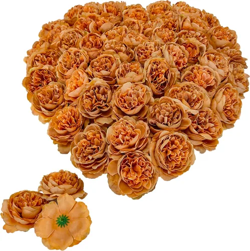 Vista 14 de 40 Piezas Cabezas de Flores Falsas de 3.3'' para Manualidades, Cabezas de Rosas Flores Artificiales, Cabezas de Rosas de Seda a Granel, Cabezas