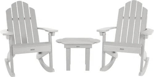 Vista 17 de Highwood Classic Westport 2 Adirondack - Mecedoras con mesa auxiliar, color negro