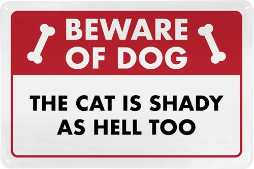 Vista 42 de Señal de Gato de 24 Horas de Vigilancia Felina de Premises Under 24 Hour - Cartel de gato divertido, metal, 8 x 12 pulgadas, letreros de gato