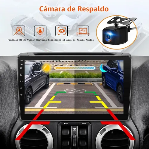 Vista 6 de Estéreo de radio de coche para Jeep Wrangler JK 2007-2018 con cámara