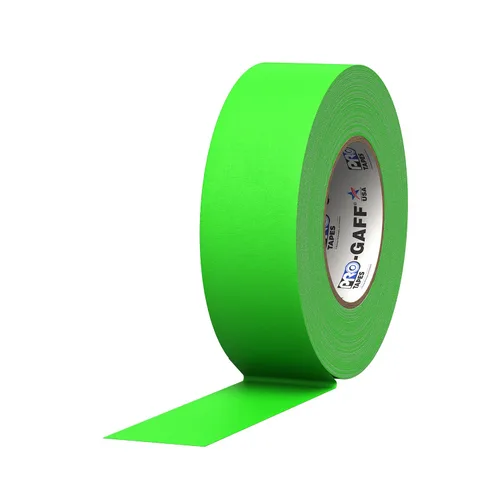 Vista 14 de ProTapes Pro Gaff Cinta de Gaffer de tela mate premium de 1 pulgada de ancho con adhesivo de goma, 11 mils de grosor, 55 yardas de longitud