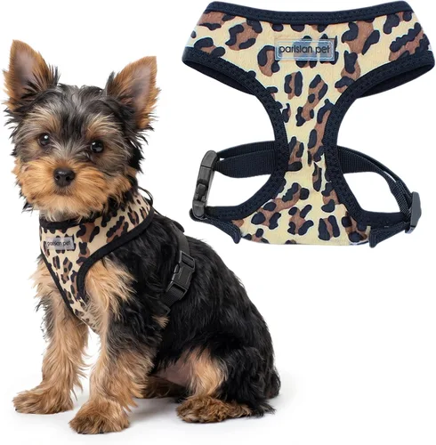 Vista 17 de Arnés para perro Parisian Pet - Arnés de libertad ajustable - Chaleco para perro de camuflaje verde - Arnés para perro de 100% tela de malla