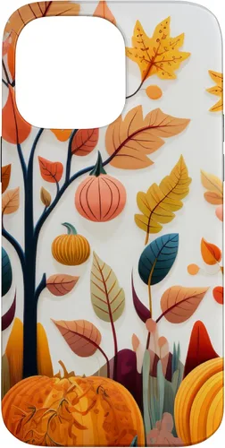 Vista 21 de Fall Leaves Autumn Pumpkin Theme Autumn Color Yellow Case for iPhone 17