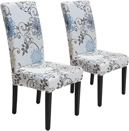 Vista 27 de SPRINGRICO Juego de 4 fundas para sillas de comedor, fundas elásticas para sillas de comedor, de elastano lavables, fundas para sillas Parsons