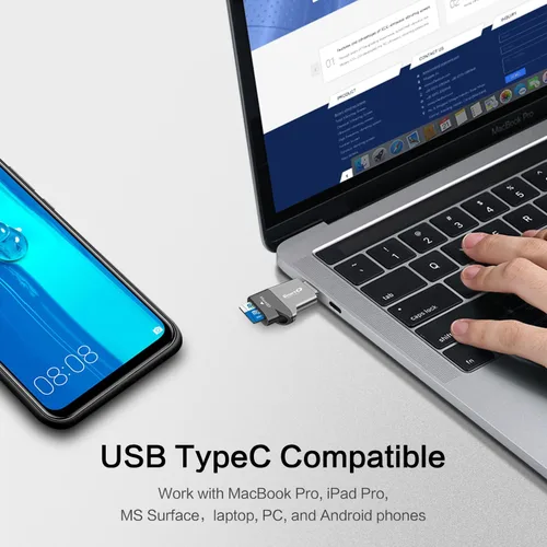 Vista 2 de Lector de Tarjetas MicroSD C356 Tipo-C con Tecnología USB 3.0 de Super Velocidad, Soporta MicroSDXC, MicroSDHC y MicroSD para Windows, Mac OS X