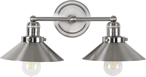 Vista 7 de JONATHAN Y JYL7427B JYL7427B del 17 de julio, lámpara de pared de sombra metálica de 44.5 cm con 2 luces, estilo granja contemporáneo transicional