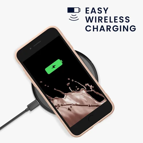 Vista 5 de kwmobile Funda compatible con Apple iPhone SE (2022) / SE (2020) / 8/7 - Funda protectora delgada de TPU para teléfono, acabado mate suave, remolino