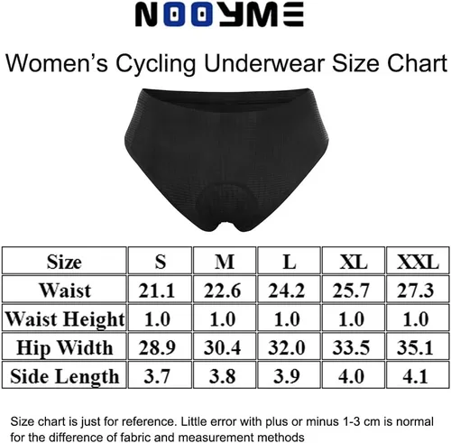 Vista 5 de NOOYME - Ropa interior de ciclismo para mujer, diseño 3D, acolchado