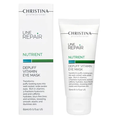 Vista 2 de CHRISTINA- Line Repair Depuff - Mascarilla facial con vitamina para ojos con ácido hialurónico, combate la hinchazón y las arrugas, mascarillas