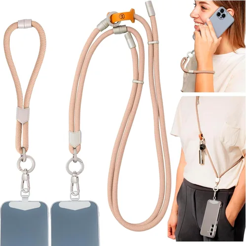 Vista 9 de Pulpo - Cordón antirrobo 2 en 1 para teléfono y correa de muñeca para iPhone y Android, correa ajustable para teléfono celular y correa universal