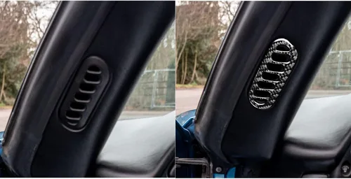 Vista 3 de NVCNX Real Premium - Cubierta de fibra de carbono para puerta de automóvil, pilar A, salida de aire, cubierta interior compatible con Chevrolet