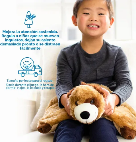 Vista 4 de Harkla Almohadilla de regazo ponderada para niños (marrón)
