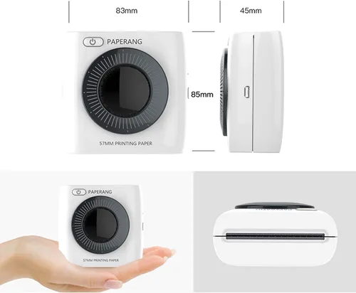 Vista 2 de Paperang P2 Mini impresora fotográfica móvil Bluetooth diario inalámbrico Tutorial Post impresora 304DPI con un rollo de papel térmico regalo gratis